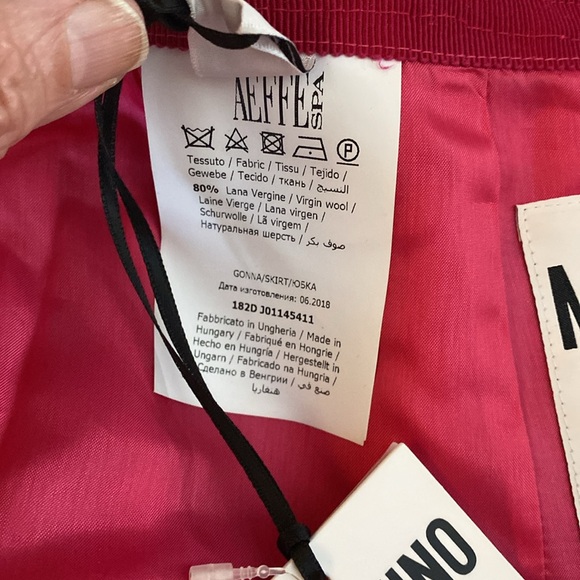NWT Moschino couture fuchsia short skirt size 42. USA 8. Original retail $695🎉🤭 - Picture 12 of 14